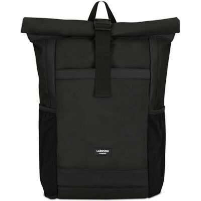 LARKSON Mochila Dobrável Homem & Mulher Nº 2 Mochila para Viagem, Unissex, Trabalho de Garrafas Pet Recicladas Bolsa para Portátil 16 Polegadas Impermeável, Preto, Casual LARKSON Mochila Dobrável Homem & Mulher Nº 2 Mochila para Viagem, Unissex, Trabalho de Garrafas Pet Recicladas Bolsa para Portátil 16 Polegadas Impermeável, Preto, Casual