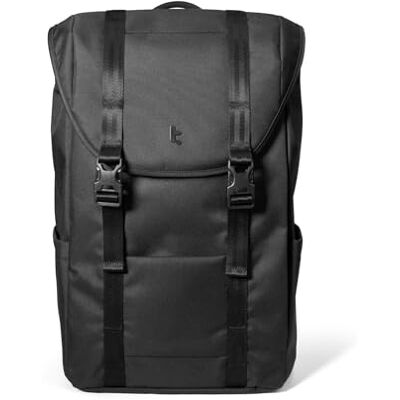tomtoc Mochila com aba para portátil de 13-15,6", leve e resistente à água, clássica vintage para trabalho e campus, 22L, Dark tomtoc Mochila com aba para portátil de 13-15,6", leve e resistente à água, clássica vintage para trabalho e campus, 22L, Dark