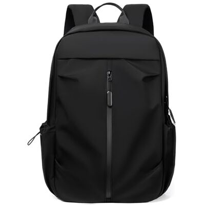 SONARIN Mochila casual leve, impermeável mochila portátil 14 polegadas mochila de viagem mochila escolar mala de trabalho universidade anti-roubo para homem mulher, Preto SONARIN Mochila casual leve, impermeável mochila portátil 14 polegadas mochila de viagem mochila escolar mala de trabalho universidade anti-roubo para homem mulher, Preto