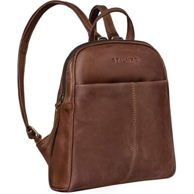 STILORD '' Elegante mochila mulher couro vintage para senhoras de couro pequeno Daypack para sair diário ou trabalho de pele autêntica STILORD '' Elegante mochila mulher couro vintage para senhoras de couro pequeno Daypack para sair diário ou trabalho de pele autêntica