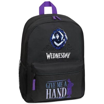 Wednesday Mochilas infantis, Mochila Addams Menina, Mochilas Escolares para Meninas 37 cm, preto/azul, Tamanho único Wednesday Mochilas infantis, Mochila Addams Menina, Mochilas Escolares para Meninas 37 cm, preto/azul, Tamanho único
