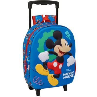 Safta Estojo escolar duplo 3D Disney Mickey Mouse, suporte para crianças com dois compartimentos e zíperes, alça lateral à mão, medidas 21 x 6 x 8 cm, estojo escolar 2 compartimentos, Mochila escolar Safta Estojo escolar duplo 3D Disney Mickey Mouse, suporte para crianças com dois compartimentos e zíperes, alça lateral à mão, medidas 21 x 6 x 8 cm, estojo escolar 2 compartimentos, Mochila escolar