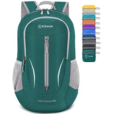 ZOMAKE Mochila dobrável ultraleve mochilas de caminhada pequena mochila com resistência à água 25 L para homem mulher viagem trekking desporto ZOMAKE Mochila dobrável ultraleve mochilas de caminhada pequena mochila com resistência à água 25 L para homem mulher viagem trekking desporto