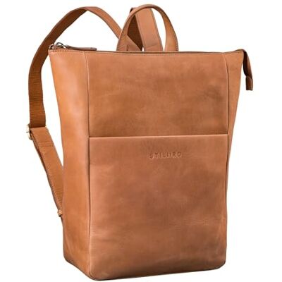 STILORD grande mochila couro mulher para portátil 13 a 13,3 polegadas Backpack portátil mochila de trabalho universidade escritório Daypack mochila pele autêntica cor: taranto castanho STILORD grande mochila couro mulher para portátil 13 a 13,3 polegadas Backpack portátil mochila de trabalho universidade escritório Daypack mochila pele autêntica cor: taranto castanho