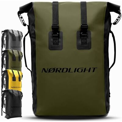 Nordlight Mochila impermeável Dry Bag 35l Mochila com Roll Top e alça de transporte acolchoada, mochila para bicicleta, mochila de mensageiro, caminhadas, pesca, Verde Azeitona, Mochilas rucksack Nordlight Mochila impermeável Dry Bag 35l Mochila com Roll Top e alça de transporte acolchoada, mochila para bicicleta, mochila de mensageiro, caminhadas, pesca, Verde Azeitona, Mochilas rucksack