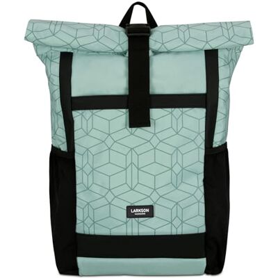 LARKSON Mochila Dobrável Homem & Mulher Nº 2 Mochila para Viagem, Unissex, Trabalho de Garrafas Pet Recicladas Bolsa para Portátil 16 Polegadas Impermeável, mente, Tamanho único, Casual LARKSON Mochila Dobrável Homem & Mulher Nº 2 Mochila para Viagem, Unissex, Trabalho de Garrafas Pet Recicladas Bolsa para Portátil 16 Polegadas Impermeável, mente, Tamanho único, Casual