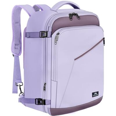 MATEIN Mochila de viagem cabine avion 55 x 35 x 25, mochila cabine avião Grande 50 l expansível impermeável multifuncional bagagem de mão Travel Backpack para ar Europa, escola, roxo cinzento MATEIN Mochila de viagem cabine avion 55 x 35 x 25, mochila cabine avião Grande 50 l expansível impermeável multifuncional bagagem de mão Travel Backpack para ar Europa, escola, roxo cinzento