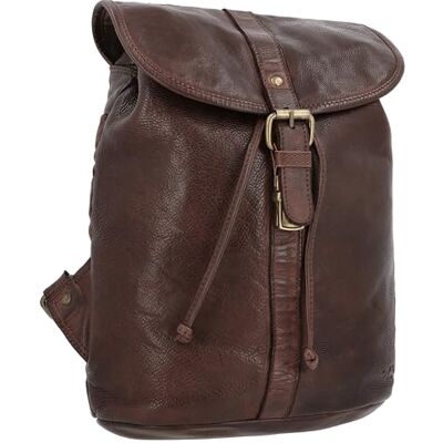 Gusti Leder Mochila couro vintage Bennett pele mulher homem castanho couro 12 L Gusti Leder Mochila couro vintage Bennett pele mulher homem castanho couro 12 L