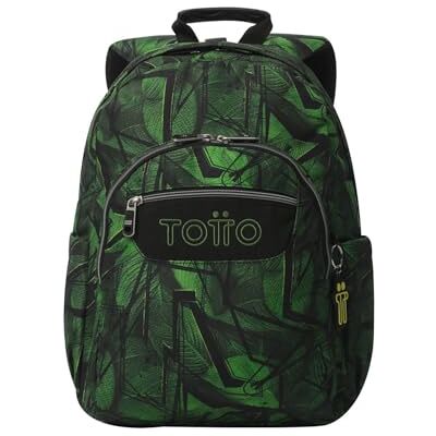 TOTTO Mochila escolar adaptável a carrinho, modelo Acuareles, capacidade 20 L, bolso PC 14", bolsos para garrafa, encosto ergonómico com fluxo de ar, correias confortáveis em S TOTTO Mochila escolar adaptável a carrinho, modelo Acuareles, capacidade 20 L, bolso PC 14", bolsos para garrafa, encosto ergonómico com fluxo de ar, correias confortáveis em S