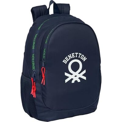 safta BENETTON TOGETHER Mochila escolar infantil, ideal para crianças de diferentes idades, confortável e versátil, qualidade e resistência, 32 x 16 x 44 cm safta BENETTON TOGETHER Mochila escolar infantil, ideal para crianças de diferentes idades, confortável e versátil, qualidade e resistência, 32 x 16 x 44 cm