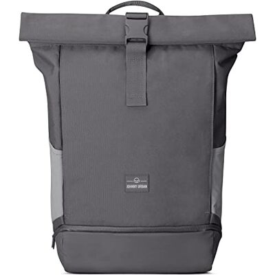 Johnny Urban Mochila de mulher e homem cinzento Allen XL mochila grande e de rolo para computador portátil e viagem repelente de água Johnny Urban Mochila de mulher e homem cinzento Allen XL mochila grande e de rolo para computador portátil e viagem repelente de água