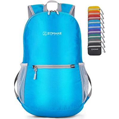 ZOMAKE Mochila dobrável ultraleve mochilas de caminhada pequena mochila com resistência à água 20 l para homem mulher viagem trekking desporto ZOMAKE Mochila dobrável ultraleve mochilas de caminhada pequena mochila com resistência à água 20 l para homem mulher viagem trekking desporto