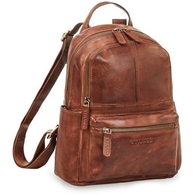 STILORD '' Mochila de Couro Mulher Pequena Vintage Daypack Bolsa de Ombro de Couro Genuíno Mochila Casual Mulher Bolsa de Viagem Mochila para Computador Portátil 13 Polegadas, S, Mochilas diárias STILORD '' Mochila de Couro Mulher Pequena Vintage Daypack Bolsa de Ombro de Couro Genuíno Mochila Casual Mulher Bolsa de Viagem Mochila para Computador Portátil 13 Polegadas, S, Mochilas diárias