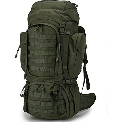 Mardingtop Mochila tática de 60 litros com protetor de chuva mochilas grandes de trekking mochilas expansíveis ao ar livre mochilas de caminhada para viajar, acampar Mardingtop Mochila tática de 60 litros com protetor de chuva mochilas grandes de trekking mochilas expansíveis ao ar livre mochilas de caminhada para viajar, acampar