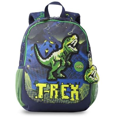 TOTTO Mochila escolar, modelo digital M, mochila média, capacidade 14 litros, compartimento dianteiro, bolsos em garrafa, organizador interno, correias acolchoadas, resistente e durável, estampado TOTTO Mochila escolar, modelo digital M, mochila média, capacidade 14 litros, compartimento dianteiro, bolsos em garrafa, organizador interno, correias acolchoadas, resistente e durável, estampado