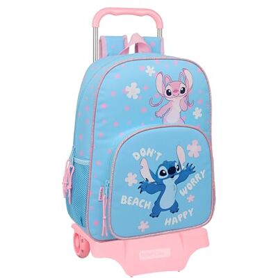 safta STITCH HAPPY Mochila escolar com carrinho 905, ideal para crianças de diferentes idades, confortável e versátil, qualidade e resistência, 33 x 14 x 42 cm safta STITCH HAPPY Mochila escolar com carrinho 905, ideal para crianças de diferentes idades, confortável e versátil, qualidade e resistência, 33 x 14 x 42 cm