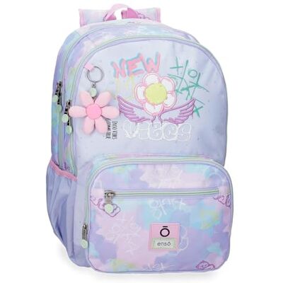 Enso Mochila infantil da New Vibes, mochila escolar, fabricada em poliéster, rodas duplas de rotação multidirecional, várias maneiras de usá-lo, azul, ROSA Enso Mochila infantil da New Vibes, mochila escolar, fabricada em poliéster, rodas duplas de rotação multidirecional, várias maneiras de usá-lo, azul, ROSA