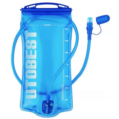 UTOBEST Bexiga de hidratação, saco de água de 1 l, 1,5 l, 2 l, 3 l, saco de água sem BPA, reservatório de água à prova de fugas para correr, ciclismo, caminhadas, campismo UTOBEST Bexiga de hidratação, saco de água de 1 l, 1,5 l, 2 l, 3 l, saco de água sem BPA, reservatório de água à prova de fugas para correr, ciclismo, caminhadas, campismo