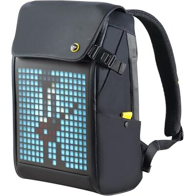 Divoom Pixoo Pixel Art Mochila portátil para homem, 15 polegadas impermeável mochila portátil senhoras Daypack com 16 x 16 RGB ecrã LED para homens mulheres escola trabalho viagens Divoom Pixoo Pixel Art Mochila portátil para homem, 15 polegadas impermeável mochila portátil senhoras Daypack com 16 x 16 RGB ecrã LED para homens mulheres escola trabalho viagens