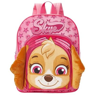 Paw Patrol Mochila menina, mochilas infantis Skye com orelhas de peluche 3D, mochila escolar crianças, tamanho único Paw Patrol Mochila menina, mochilas infantis Skye com orelhas de peluche 3D, mochila escolar crianças, tamanho único