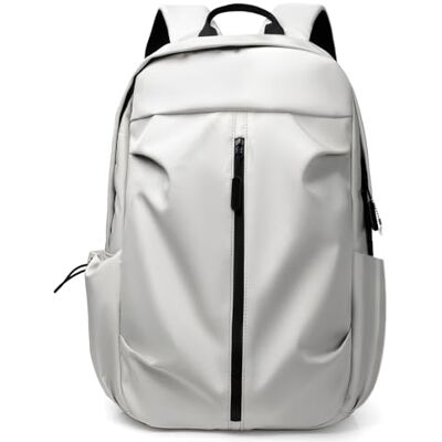SONARIN Mochila casual leve, impermeável mochila portátil 14 polegadas mochila de viagem mochila escolar mala de trabalho universidade anti-roubo para homem mulher (branco) SONARIN Mochila casual leve, impermeável mochila portátil 14 polegadas mochila de viagem mochila escolar mala de trabalho universidade anti-roubo para homem mulher (branco)