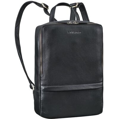 STILORD '' Mochila de Couro para Mulheres e Homens Média como Mochila de Cidade e Mochila de Trabalho para portátil de 13-13,3 Polegadas Mochila de Dia Pele Autêntica, Preto STILORD '' Mochila de Couro para Mulheres e Homens Média como Mochila de Cidade e Mochila de Trabalho para portátil de 13-13,3 Polegadas Mochila de Dia Pele Autêntica, Preto