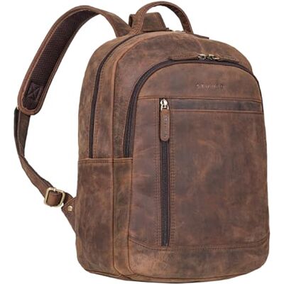STILORD Mochila de negócios couro com estilo homens e mulheres mochila trabalho mochila estudante vintage bagagem mão couro genuíno Cor: preto, Zamora castanho, L, Mochila STILORD Mochila de negócios couro com estilo homens e mulheres mochila trabalho mochila estudante vintage bagagem mão couro genuíno Cor: preto, Zamora castanho, L, Mochila