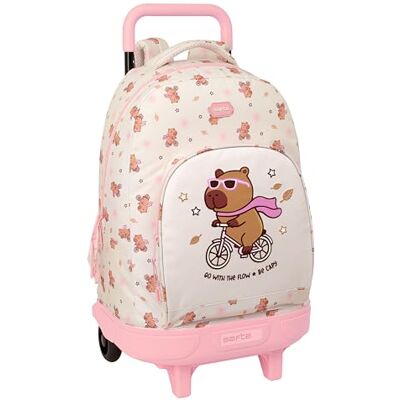 Safta CAPIBARA Mochila grande com rodas, compacta, removível, ideal para crianças de diferentes idades, confortável e versátil, qualidade e resistência, 33 x 22 x 45 cm Safta CAPIBARA Mochila grande com rodas, compacta, removível, ideal para crianças de diferentes idades, confortável e versátil, qualidade e resistência, 33 x 22 x 45 cm