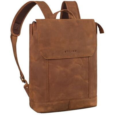 STILORD "Sage" Mochila de Couro Homem e Mulher Macuto Portátil 13,3 Polegadas Couro Autêntico Vintage Mochila Antirroubo para Trabalho Escola Universidade, M STILORD "Sage" Mochila de Couro Homem e Mulher Macuto Portátil 13,3 Polegadas Couro Autêntico Vintage Mochila Antirroubo para Trabalho Escola Universidade, M