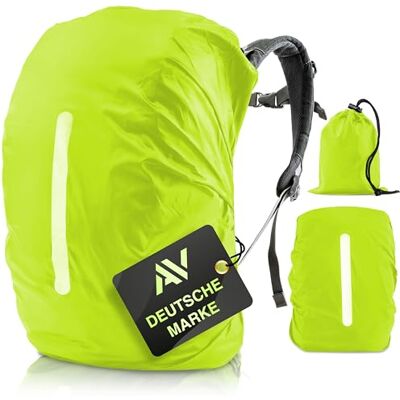 AVANA Protetor de chuva para mochilas com tiras refletoras (10 – 70 l), impermeável, verde néon AVANA Protetor de chuva para mochilas com tiras refletoras (10 – 70 l), impermeável, verde néon