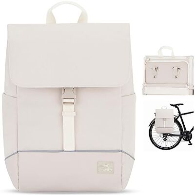 Johnny Urban Saco Alforje para Bicicleta Bege Mika Bike 2 em 1 Mochila de Ciclismo e Saco para Rack Traseiro de Bicicleta, Saco Material Reciclado Repele Água Johnny Urban Saco Alforje para Bicicleta Bege Mika Bike 2 em 1 Mochila de Ciclismo e Saco para Rack Traseiro de Bicicleta, Saco Material Reciclado Repele Água