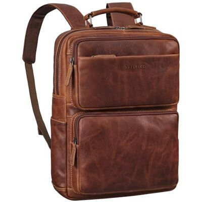 STILORD "" Mochila de couro homem grande, mochilas para portátil 15-15,6 polegadas, mochila vintage, para trabalho, mulher, daypack, escritório, mochilas, viagem grande, couro autêntico, L STILORD "" Mochila de couro homem grande, mochilas para portátil 15-15,6 polegadas, mochila vintage, para trabalho, mulher, daypack, escritório, mochilas, viagem grande, couro autêntico, L