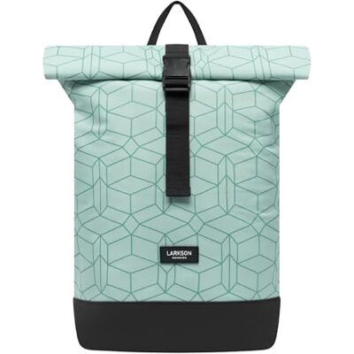 LARKSON Mochila de mulher e homem de menta Janne Small mochila pequena com compartimento para portátil para viagens e bicicleta universitária, repelente de água LARKSON Mochila de mulher e homem de menta Janne Small mochila pequena com compartimento para portátil para viagens e bicicleta universitária, repelente de água