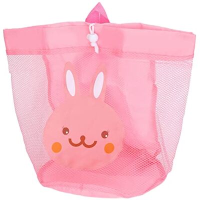 01 02 015 Saco de malha de praia de brinquedo para crianças, mochila de praia com cordão secagem rápida uso húmido dobrável uso amplo respirável com alça de ombro para nadar e viajar (rosa) 01 02 015 Saco de malha de praia de brinquedo para crianças, mochila de praia com cordão secagem rápida uso húmido dobrável uso amplo respirável com alça de ombro para nadar e viajar (rosa)