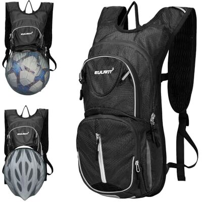 EULANT Pequena Mochila para Bicicleta, Mochila de Hidratação Impermeável de 12L, Mochila de Ciclismo Refletiva para MTB, Caminhadas, Corrida, Natação, Praia, com Capa de Isolamento e Rede de Bola EULANT Pequena Mochila para Bicicleta, Mochila de Hidratação Impermeável de 12L, Mochila de Ciclismo Refletiva para MTB, Caminhadas, Corrida, Natação, Praia, com Capa de Isolamento e Rede de Bola