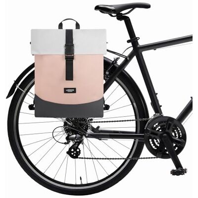 LARKSON Bolsa para bicicleta cinzenta Tammo Bike 2 em 1 mochila de ciclismo e bolsa para Rack traseiro de bicicleta, material reciclado repelente de água Mochila y bolsa para el portaequipajes trasero 2 en 1, para hombre y mujer, repelente al agua LARKSON Bolsa para bicicleta cinzenta Tammo Bike 2 em 1 mochila de ciclismo e bolsa para Rack traseiro de bicicleta, material reciclado repelente de água Mochila y bolsa para el portaequipajes trasero 2 en 1, para hombre y mujer, repelente al agua