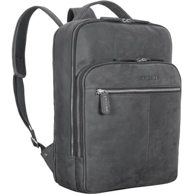 STILORD Mochila de negócios pele mochila grande para portátil de 15,6 polegadas Backpack vintage para trabalho de escritório Trolley XL de couro genuíno Cor: antracite STILORD Mochila de negócios pele mochila grande para portátil de 15,6 polegadas Backpack vintage para trabalho de escritório Trolley XL de couro genuíno Cor: antracite