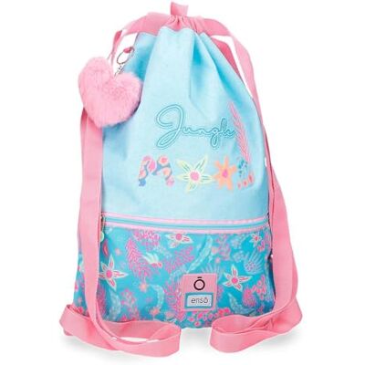 Enso Jungle Mood mochila saco azul 35 x 46 cm poliéster Enso Jungle Mood mochila saco azul 35 x 46 cm poliéster