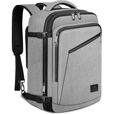 MATEIN Mochila de Viagem para Cabine de Avião, Mochila de Viagem para Mulher e Homem com Capacidade Expansível para Companhias Aéreas, Mochila de Viagem Leve e Impermeável para Bagagem de Mão para MATEIN Mochila de Viagem para Cabine de Avião, Mochila de Viagem para Mulher e Homem com Capacidade Expansível para Companhias Aéreas, Mochila de Viagem Leve e Impermeável para Bagagem de Mão para