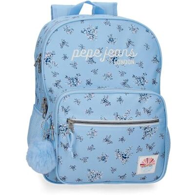 Pepe Jeans Olivia Mochilas casual, mochila escolar azul claro porta-computador, vários compartimentos, feita de poliéster de Joumma Bags, azul, Tamanho único, Mochila escolar Pepe Jeans Olivia Mochilas casual, mochila escolar azul claro porta-computador, vários compartimentos, feita de poliéster de Joumma Bags, azul, Tamanho único, Mochila escolar