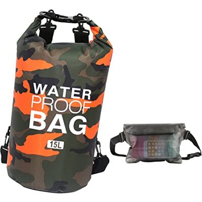 Idefair Saco seco impermeável, mochila seca flutuante saco de praia, saco seco leve para a praia, passeios em barco, pesca, caiaque, natação, Rafting, Camping 5L 10L 15L 20L 30L Idefair Saco seco impermeável, mochila seca flutuante saco de praia, saco seco leve para a praia, passeios em barco, pesca, caiaque, natação, Rafting, Camping 5L 10L 15L 20L 30L