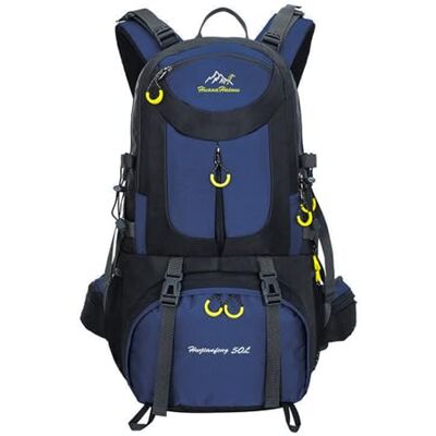 PORRASSO SSO 50 l mochila de caminhada mochila impermeável mochila Hiking Backpack para homem mulher acampar ciclismo escalada desportos ao ar livre, Azul escuro PORRASSO SSO 50 l mochila de caminhada mochila impermeável mochila Hiking Backpack para homem mulher acampar ciclismo escalada desportos ao ar livre, Azul escuro