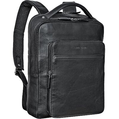 STILORD "" Mochila para portátil de 13 polegadas de couro, grande, para mulheres e homens, estilo vintage, bagagem de mão, mochila de viagem, Preto, L, Mochilas diárias STILORD "" Mochila para portátil de 13 polegadas de couro, grande, para mulheres e homens, estilo vintage, bagagem de mão, mochila de viagem, Preto, L, Mochilas diárias