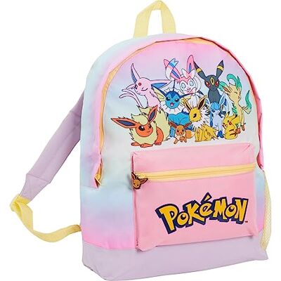 Pokémon Eeveelutions Mochila para menina, design de Eeveelutions Go School Travel Lunch Bag, rosa, tamanho único Pokémon Eeveelutions Mochila para menina, design de Eeveelutions Go School Travel Lunch Bag, rosa, tamanho único