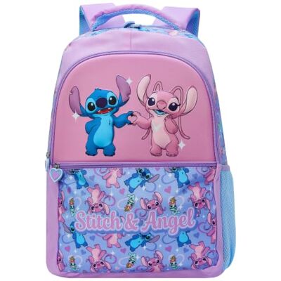 Disney Lilo & Stitch Mochila, mochila menina Stitch e anjo, tamanho único Disney Lilo & Stitch Mochila, mochila menina Stitch e anjo, tamanho único