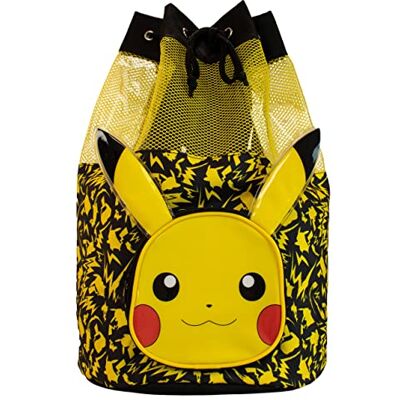 Pokémon Mochila infantil mochila Pikachu para crianças com orelhas 3D tamanho único Pokémon Mochila infantil mochila Pikachu para crianças com orelhas 3D tamanho único