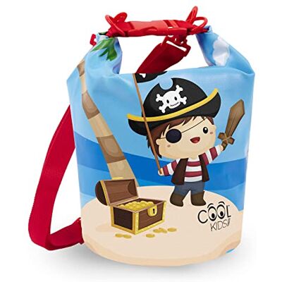 PERLETTI Bolsa estanque impermeável para crianças pirata bolsa seca Dry Bag praia caiaque desporto esqui mergulho azul vermelho fecho de clipe alça ajustável mochila mala impermeável criança 18 x 25 cm (pirata) PERLETTI Bolsa estanque impermeável para crianças pirata bolsa seca Dry Bag praia caiaque desporto esqui mergulho azul vermelho fecho de clipe alça ajustável mochila mala impermeável criança 18 x 25 cm (pirata)
