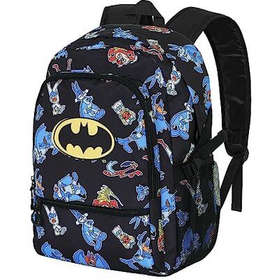 KARACTERMANIA Looney Tunes Batman Tunes mochila Fight FAN 2.0, preto, 31 x 44 cm, capacidade 24 l KARACTERMANIA Looney Tunes Batman Tunes mochila Fight FAN 2.0, preto, 31 x 44 cm, capacidade 24 l