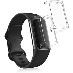 kwmobile Capa compatível com Fitbit Charge 6 / Charge 5 capa 2X protetor de ecrã completo ultrafino e anti-choque transparente kwmobile Capa compatível com Fitbit Charge 6 / Charge 5 capa 2X protetor de ecrã completo ultrafino e anti-choque transparente