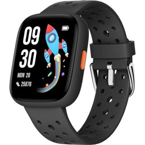 BIGGERFIVE Pulseira de atividade meninos meninas 5-16, 1,8" relógio inteligente podómetro, frequência cardíaca, monitor de sono, impermeável IP68, despertador, jogos de quebra-cabeças com/sem aplicação, preto BIGGERFIVE Pulseira de atividade meninos meninas 5-16, 1,8" relógio inteligente podómetro, frequência cardíaca, monitor de sono, impermeável IP68, despertador, jogos de quebra-cabeças com/sem aplicação, preto